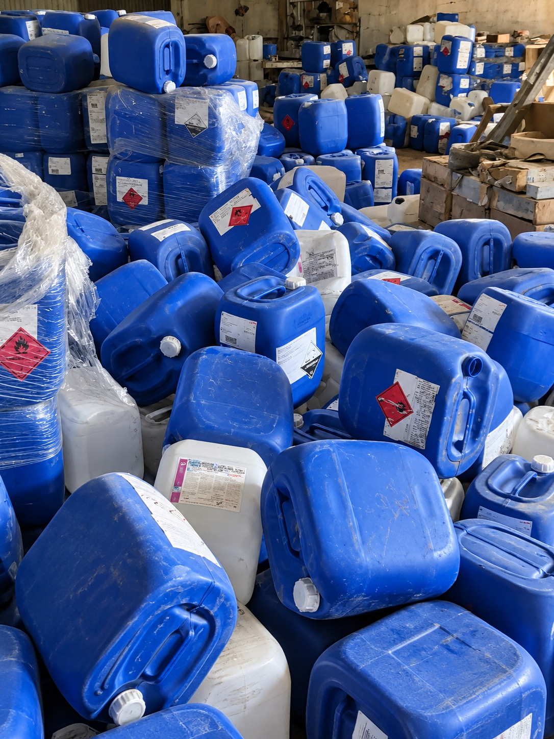 Bidones azules vacíos gratis para reutilizar